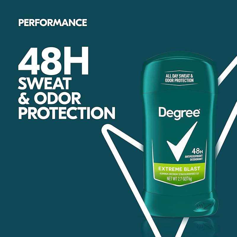 Degree Men Original Protection Antiperspirant Deodorant 48-Hour Sweat and Odor Protection Extreme Blast Antiperspirant For Men 2.7 oz, Pack of 6 - Image 4