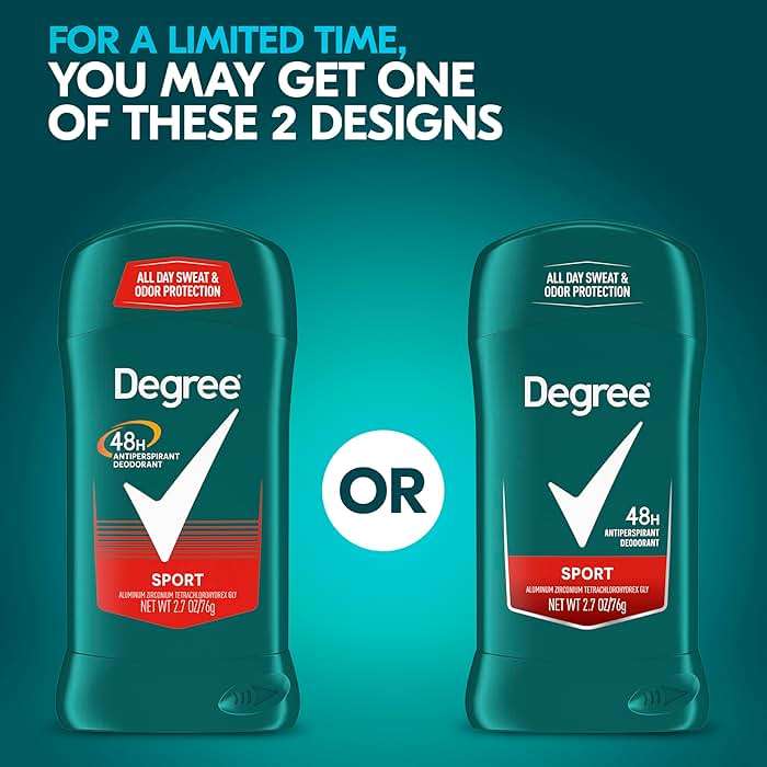 Degree Men Original Protection Antiperspirant Deodorant, Sport, 2.7 oz pack of 6 - Image 3