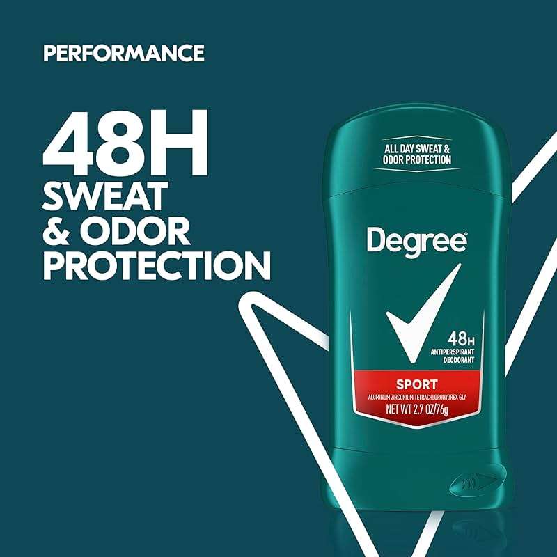 Degree Men Original Protection Antiperspirant Deodorant, Sport, 2.7 oz pack of 6 - Image 4