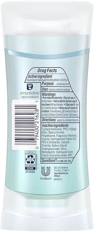 Degree Antiperspirant for Women Pure Clean 4 count Protects from Deodorant Stains Deodorant for Women 2.6 oz - Image 2