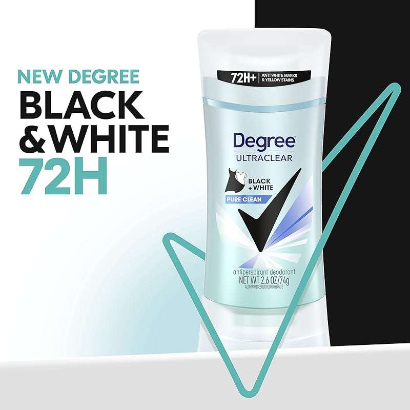 Degree Antiperspirant for Women Pure Clean 4 count Protects from Deodorant Stains Deodorant for Women 2.6 oz - Image 3