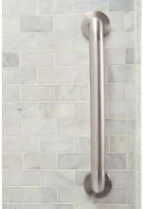 Moen Home Care Bathroom Safety 24 Inch Stainless Steel Handicap Grab Bar for Bathtub and Shower, Elderly Assistance Product with Concealed Screws, Polished Brass, R8924P - Image 3