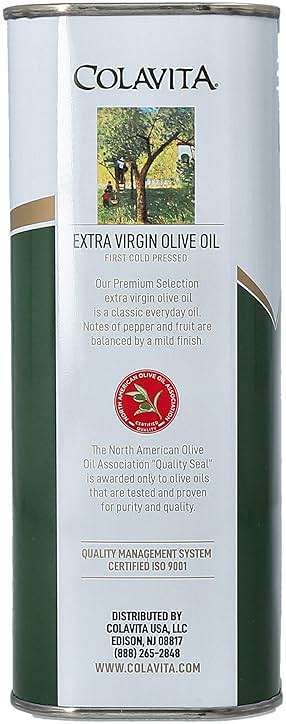 Colavita Premium Selection Extra Virgin Olive Oil 1Lt (34Fl Oz) Tin - Image 11