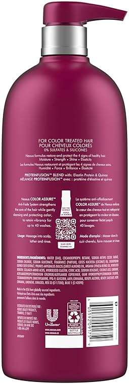 Nexxus Color Assure Shampoo for Vibrancy for Color Treated Hair Powered by Chromabond Sealer with Citric Acid 33.8 - Image 2