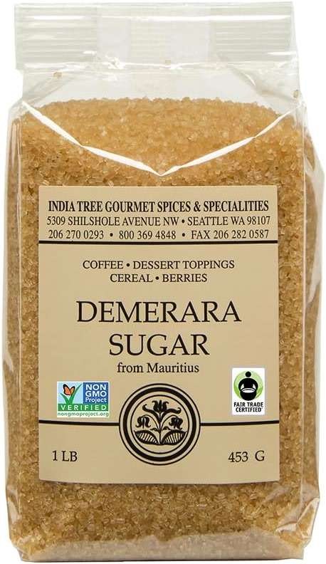 India Tree Demerara Sugar, 1 lb (Pack of 4) | Large Golden Crystals - Image 1