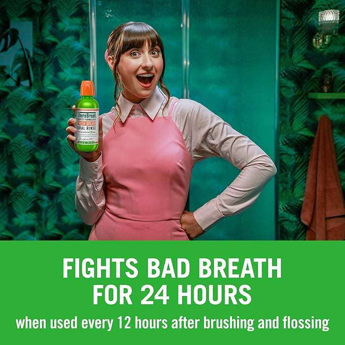 TheraBreath Fresh Breath Mouthwash, Mild Mint Flavor, Alcohol-Free, 16 Fl Oz (2-Pack) - Image 2