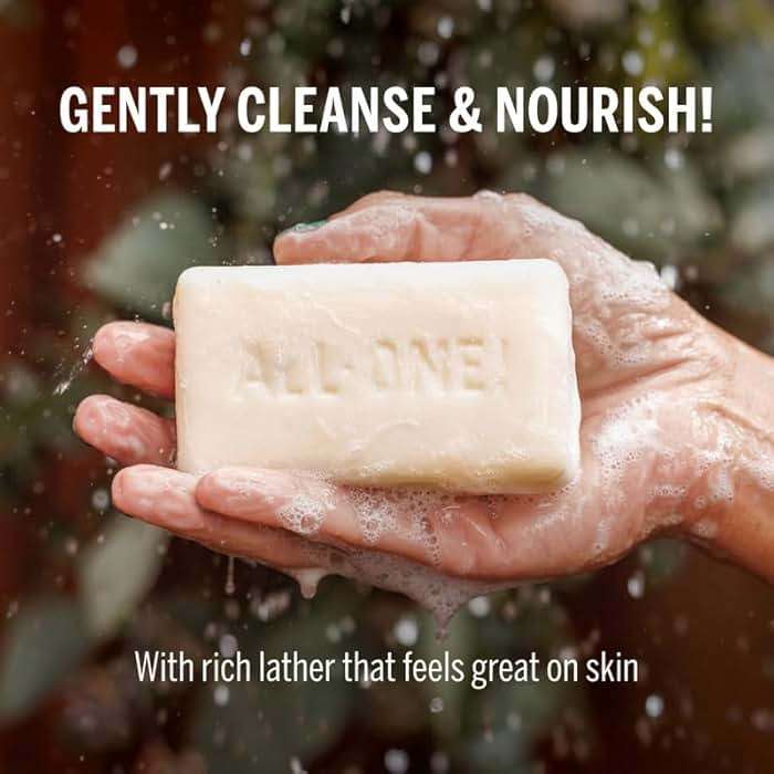 Dr. Bronner's Pure-Castile Magic Soap Bars (Peppermint, 5 oz, 6-Pack) - Made with Regenerative Organic Certified Oils - For Face, Body & Hair - Gentle, Vegan - Bar Soaps for Men & Women - Image 5