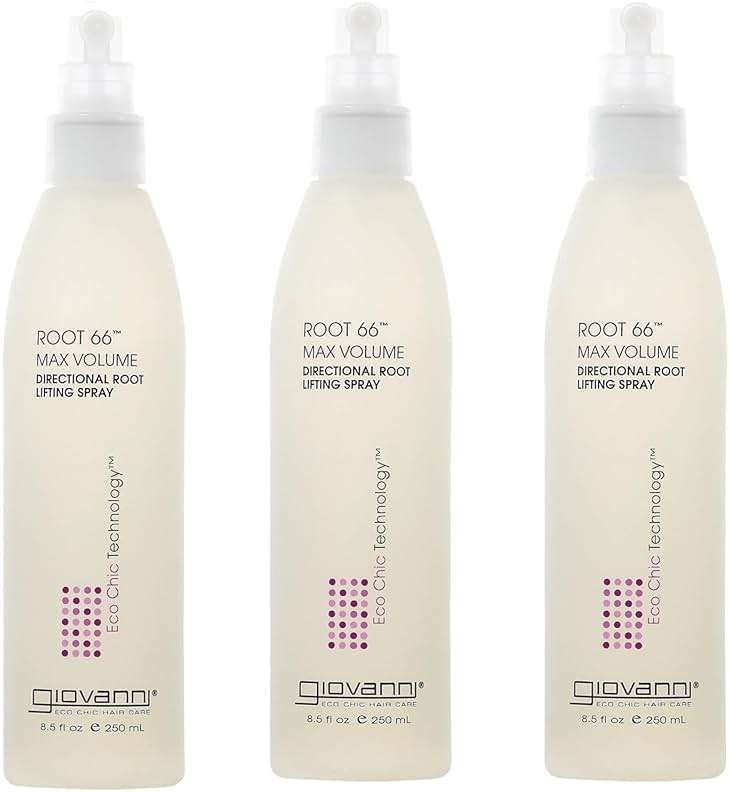 GIOVANNI Root 66 Max Volume Directional Hair Root Lifting Spray, for Thin & Fine Hair, Lifts Hair to New Heights, Root Lifter & Hair Volumizer, No Parabens, Color Safe - 8.5 Oz (3 Pack) - Image 1