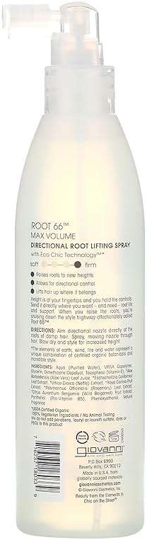 GIOVANNI Root 66 Max Volume Directional Hair Root Lifting Spray, for Thin & Fine Hair, Lifts Hair to New Heights, Root Lifter & Hair Volumizer, No Parabens, Color Safe - 8.5 Oz (3 Pack) - Image 2