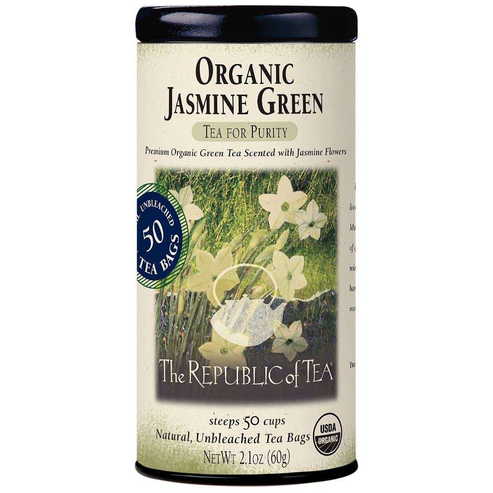 The Republic of Tea - Organic Jasmine Green Tea, 50 Tea Bags - Image 1