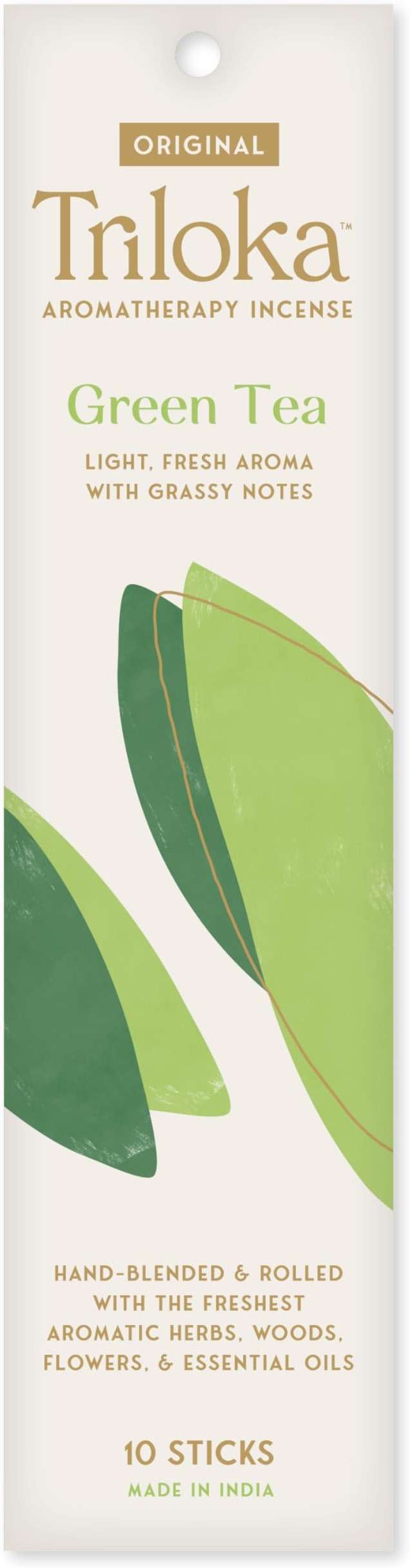 Triloka Original Incense, Green Tea, 10 Sticks - Image 1