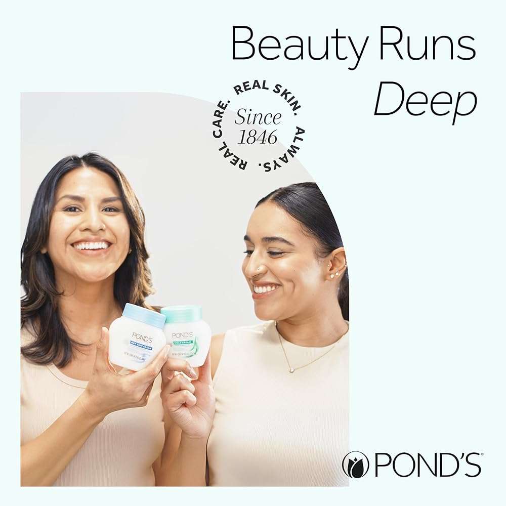 Pond's Nourishing Moisturizing Cream, Crema S, Fragrance Free, Ivory, 14.1 Oz - Image 6