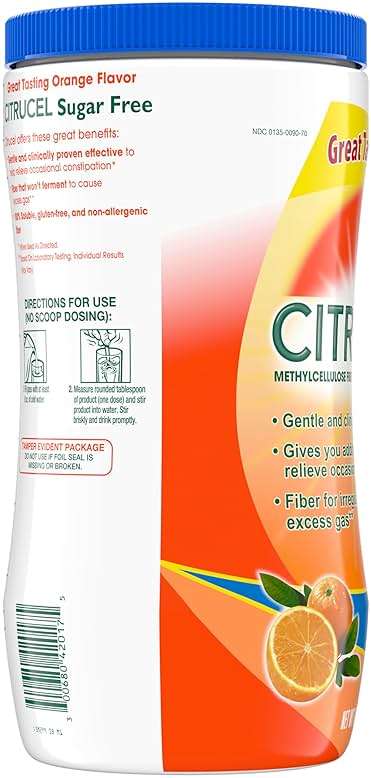CITRUCEL Sugar Free Fiber Powder for Occasional Constipation Relief, Methylcellulose Fiber Powder, Orange Flavor - 16.9 Ounces - Image 11