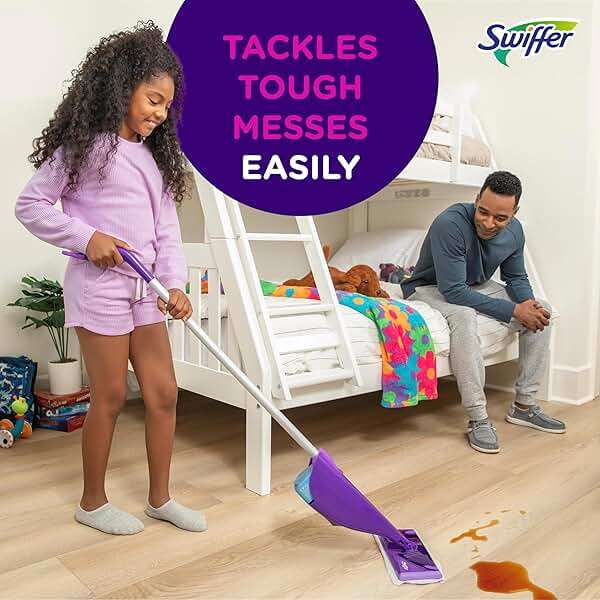 Swiffer WetJet Hardwood Floor Cleaner Spray Mop Pad Refill, Bathroom Cleaning Supplies, Hardwood Floor Cleaner, Multi Surface, 24 Count - Image 5