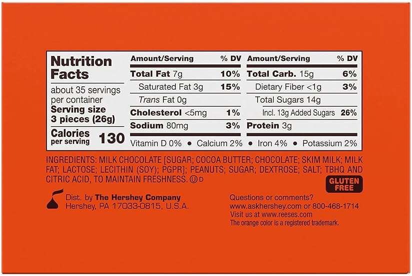 REESE'S Miniatures Milk Chocolate Peanut Butter Cups, Candy Packs, 0.31 oz (105 Pieces) - Image 2