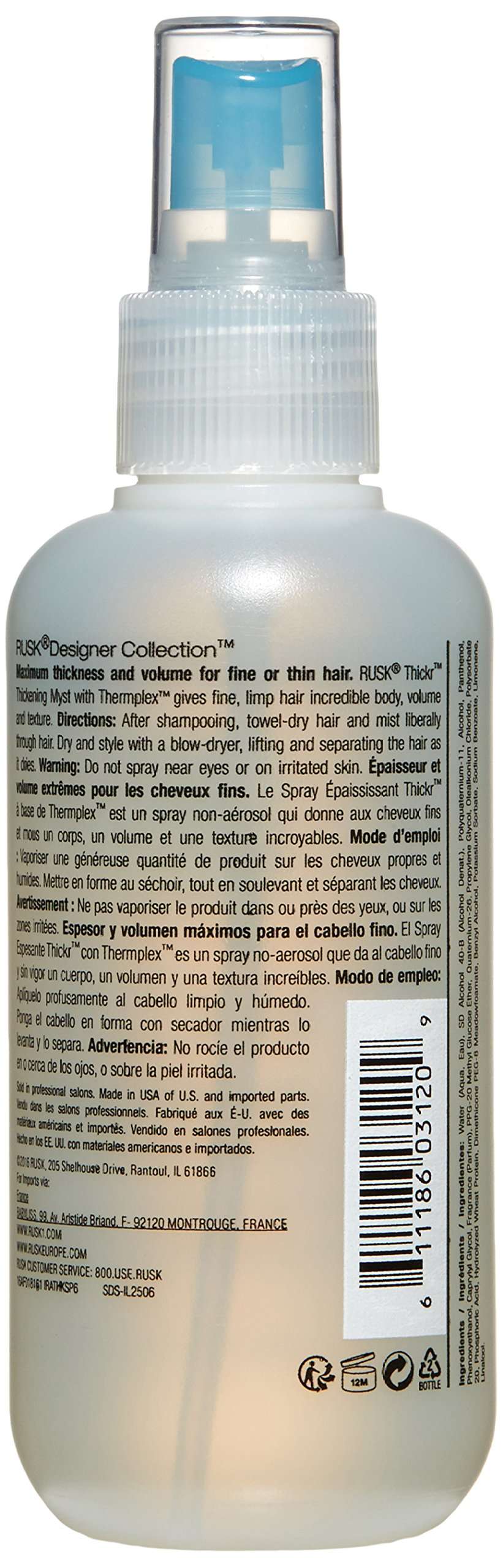 RUSK Thickr Thickening Myst Spray 6 Fl Oz - Image 2