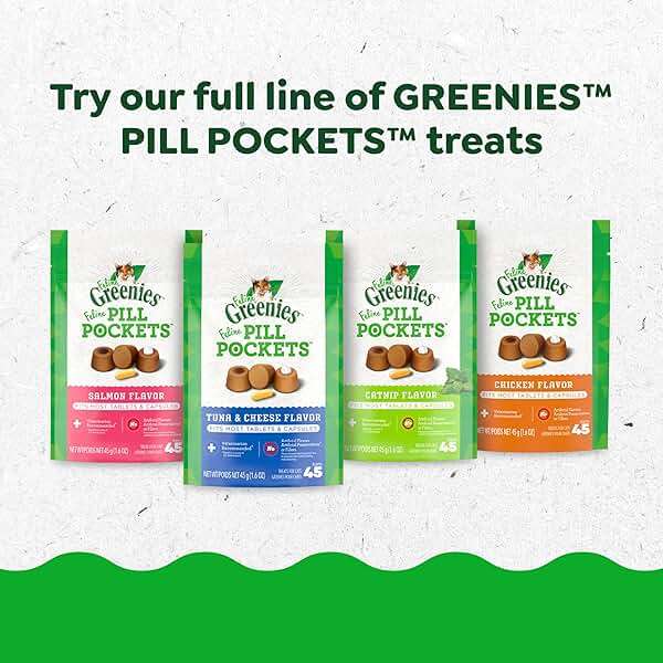 Greenies Feline Pill Pockets for Cats Natural Soft Cat Treats, Chicken Flavor, 1.6 oz. Pouch (45 Treats) - Image 13