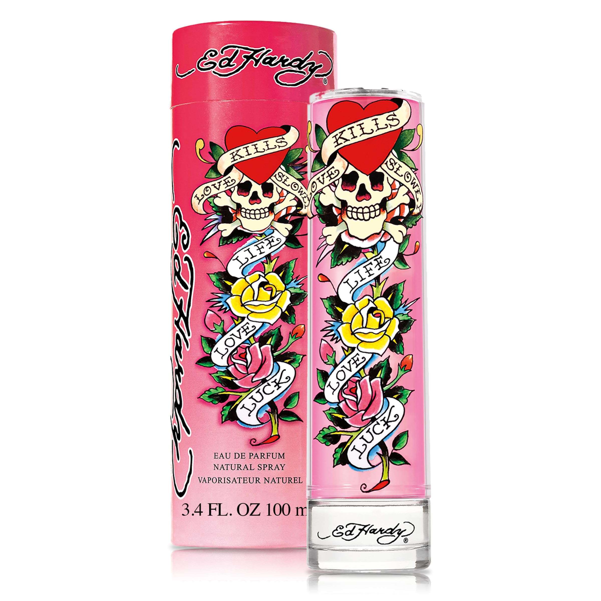 Ed Hardy Perfume for Women, Eau De Parfum Spray with Warm Amber Notes, 3.4 fl oz - Image 1