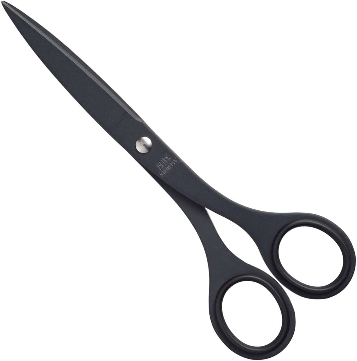 ALLEX Non-Stick Black Office Scissors 6.5" - Japanese All-Purpose Scissors for Desk, Home, and School Use, All-Metal Japanese Stainless Steel Design - Black - Made in Japan - Image 1