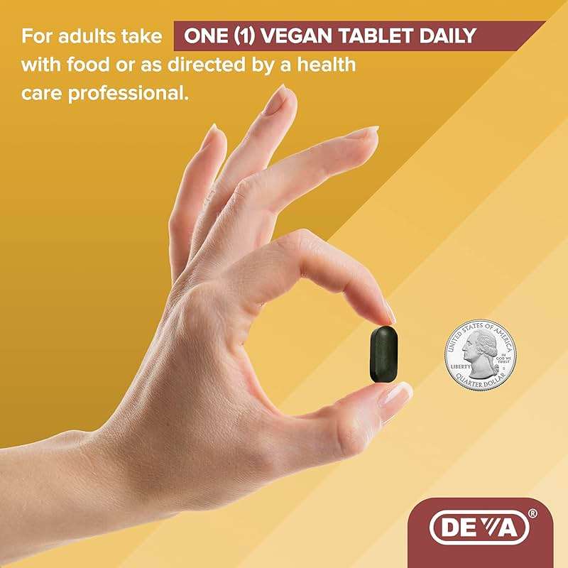 DEVA Vegan Multivitamin & Mineral Supplement with Iron 2-Pack, Spirulina, Chlorella, Ashwagandha, Broccoli & More, 90 Coated Tablets Each - Image 4
