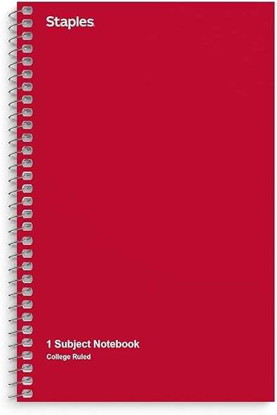 STAPLES 1‑Subject Spiral Notebook, College Ruled, 80 Sheets, Assorted Colors, 3‑Pack - Image 2