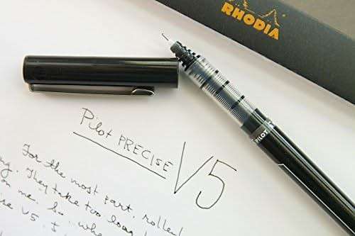 Pilot, Precise V5, Capped Liquid Ink Rolling Ball Pens, Extra Fine Point 0.5 mm, Black, Pack of 4 - Image 2
