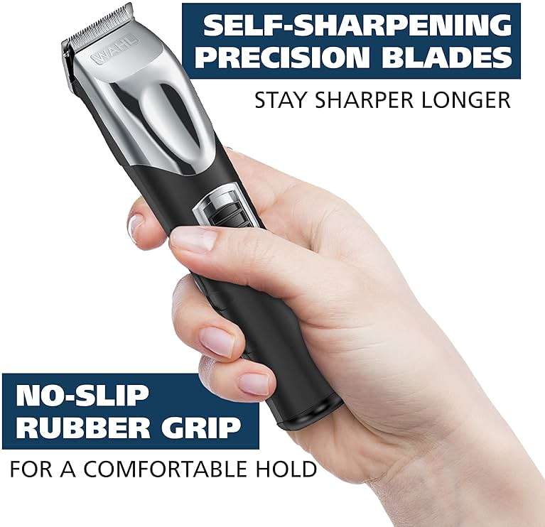 Wahl USA Rechargeable Lithium Ion All in One Beard Trimmer for Men with Detail and Ear & Nose Hair Trimmer Attachment – Model 9854-600B - Image 7