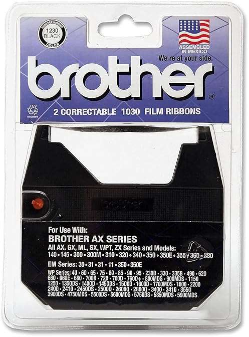 Brother 1230 Ribbon Cartridge for AX Series, Black, 2/PK - in Retail Packaging - Image 2