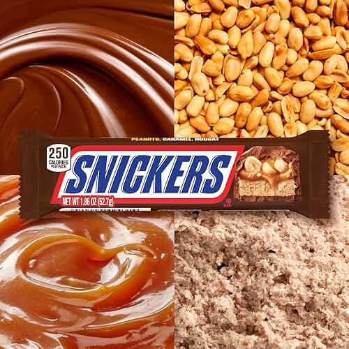 SNICKERS Full Size Bulk Milk Chocolate Candy Bars, 1.86 oz Bar, 48 ct Box - Image 2
