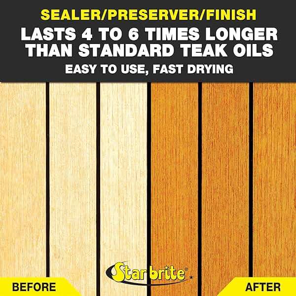 STAR BRITE Premium Golden Teak Oil - Sealer, Preserver, & Finish for Outdoor Teak & Other Fine Woods - Image 4
