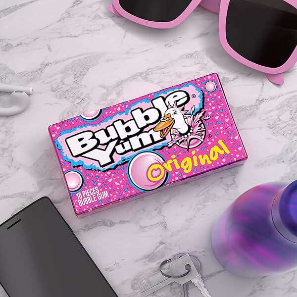 BUBBLE YUM Original Flavor Chewy, Bubble Gum Packs, 2.82 oz (12 Count) - Image 7