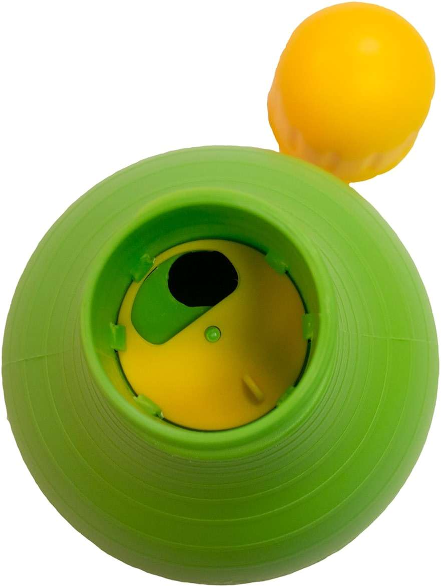 Starmark Bob-A-Lot Interactive Dog Pet Toy, Large, Yellow/Green/Purple - Image 4