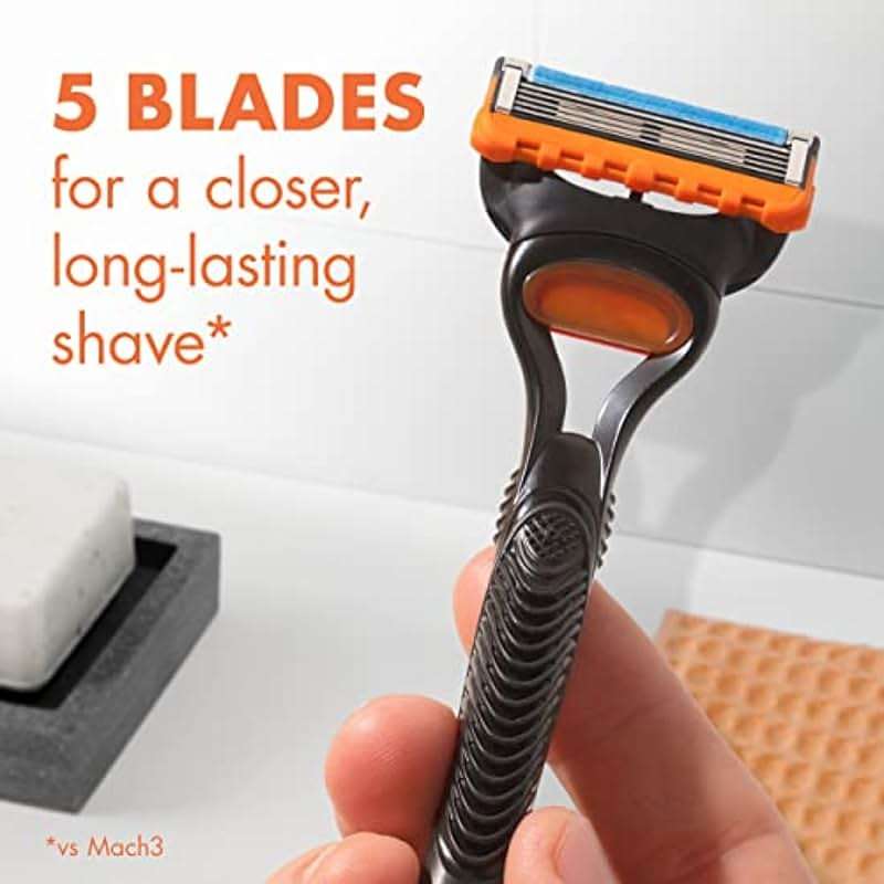Gillette Fusion5 5-Blade Mens Razor Blade Refills, 12 Count, with Precision Trimmer - Image 4