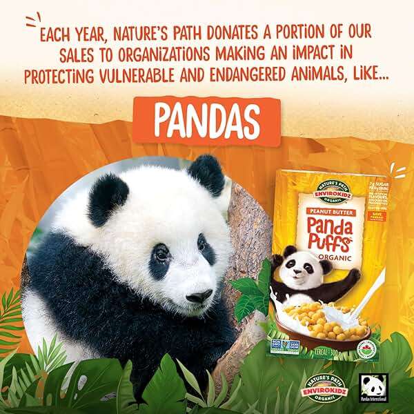 EnviroKidz Peanut Butter Panda Puffs Organic Cereal, 10.6 oz - Image 8