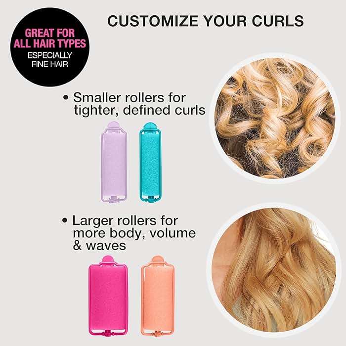 Conair Foam Overnight Heatless Curls Hair Rollers | Snaps-shut overnight foam curlers for damage-free curls and volume, Assorted Colors, 48-Count, Model GR61118IN1L9 - Image 6