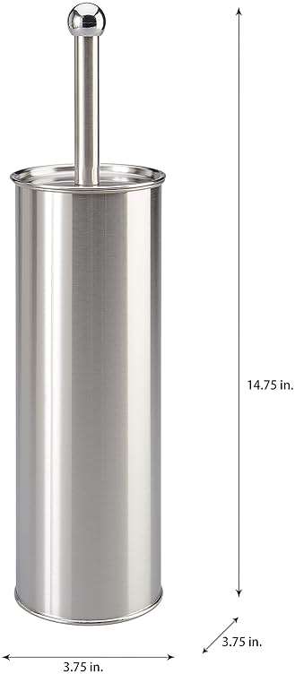 Bath Bliss Stainless Steel Toilet Brush Holder - Image 3
