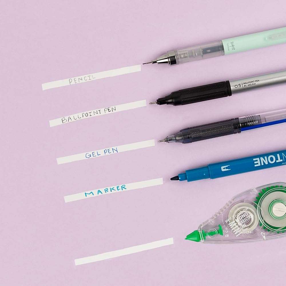 Tombow 68722 MONO Mini Correction Tape Easy to Use Applicator for Instant Corrections,Clear, 10-Pack - Image 6