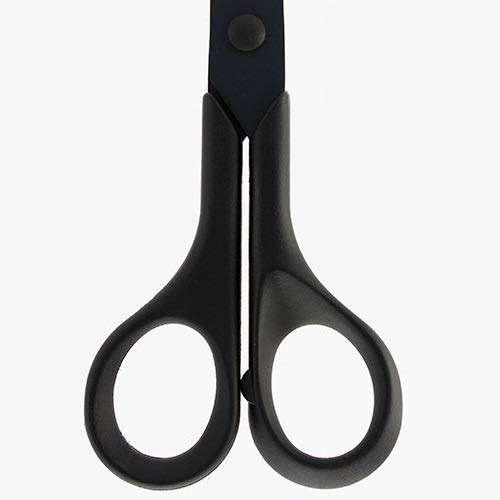 ALLEX Black Scissors All Purpose Sharp Japanese Stainless Steel Blade, Non-Sticking Fluorine Coating Blade for Adhesive Tape, Made in JAPAN - Image 3