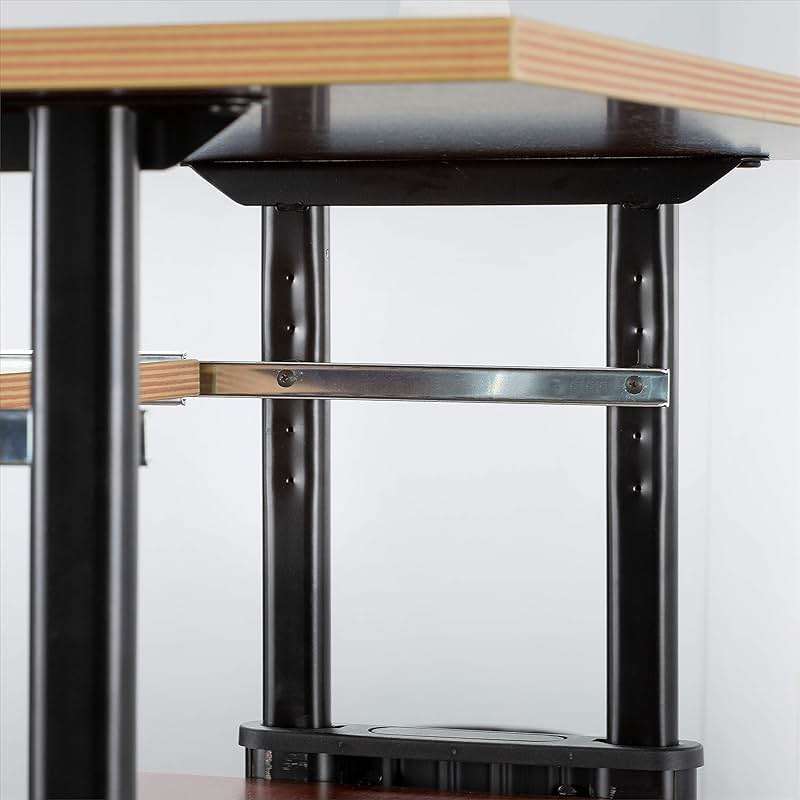 Safco 1929CY MUV Mobile Stand-Up Height-Adjustable Desk,Keyboard Storage, Steel Frame Construction, Durable Melamine Laminate Work Surface, 4 Wheels, Narrow Design - Image 10