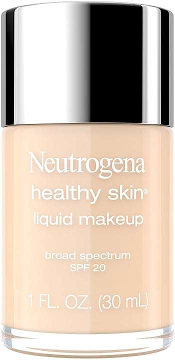 Neutrogena Healthy Skin Liquid Foundation Makeup with Broad Spectrum SPF 20 Sunscreen, Lightweight, Medium Coverage Makeup with Sunscreen and Pro-Vitamin B5, Buff 30, 1 fl. oz - Image 1