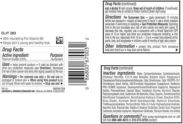 Neutrogena Healthy Skin Liquid Foundation Makeup with Broad Spectrum SPF 20 Sunscreen, Lightweight, Medium Coverage Makeup with Sunscreen and Pro-Vitamin B5, Buff 30, 1 fl. oz - Image 8