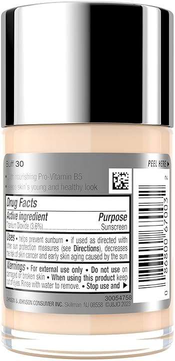 Neutrogena Healthy Skin Liquid Foundation Makeup with Broad Spectrum SPF 20 Sunscreen, Lightweight, Medium Coverage Makeup with Sunscreen and Pro-Vitamin B5, Buff 30, 1 fl. oz - Image 9