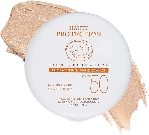 Avène Mineral Tinted Compact SPF 50, Mineral Sunscreen Tinted Sun Care with Mirror, Fragrance-Free for Sensitive Face SPF, Water Resistant, Non-Greasy, Does not Contain Avène Thermal Spring Water - Image 1