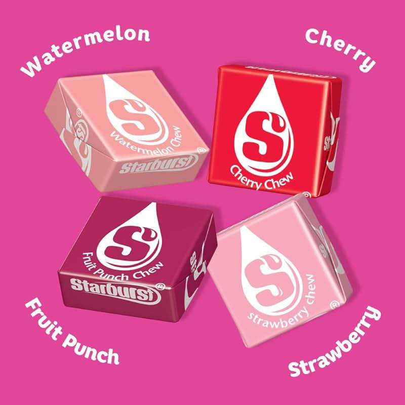 STARBURST FaveREDS Chewy Candy Bulk Pack, 24 Full Size Packs, Red Candy Bulk Box - Image 5