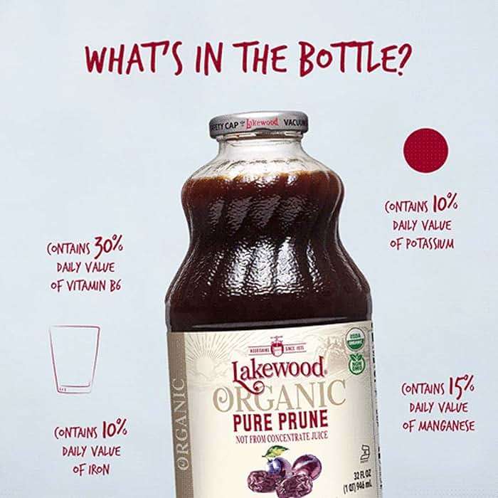 Lakewood Organic 100% Juice Pure Prune (1 X 32 FL OZ) - Image 5
