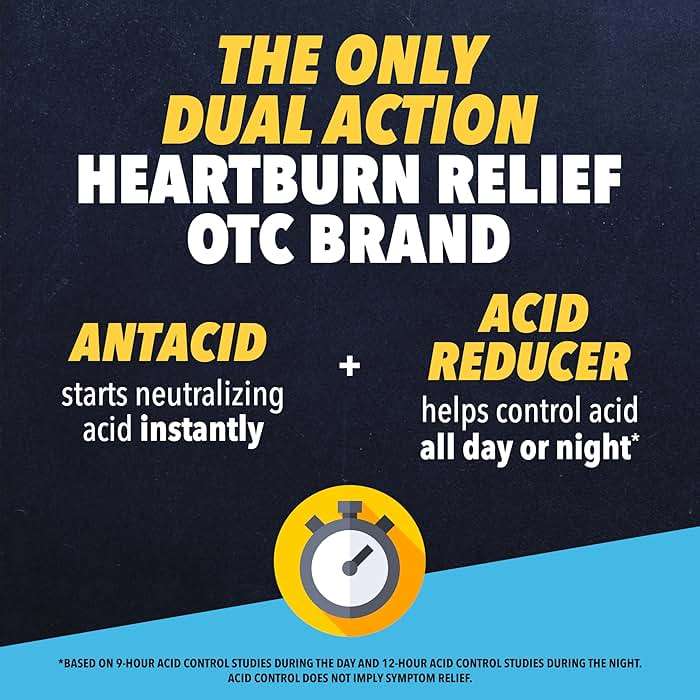 Pepcid Complete Acid Reducer + Antacid for Acid Reflux, 10mg Famotidine, 800mg Calcium Carbonate & 165mg Magnesium Hydroxide per Heartburn Tablet, Antacid Chews, Tropical Fruit, 50 ct - Image 3