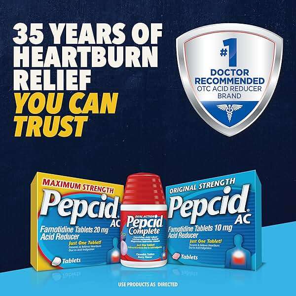 Pepcid Complete Acid Reducer + Antacid for Acid Reflux, 10mg Famotidine, 800mg Calcium Carbonate & 165mg Magnesium Hydroxide per Heartburn Tablet, Antacid Chews, Tropical Fruit, 50 ct - Image 5
