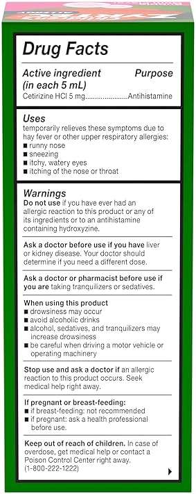 Zyrtec Children's Liquid, Kid's Antihistamine Syrup, Dye-, Sugar-, and Alcohol-Free, Pleasant Bubble Gum Flavor, Contains Cetirizine HCl Suitable for Ages 2 Years and Up, 4 fl oz Bottle - Image 6