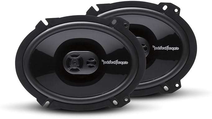 Rockford Fosgate P1683 Punch 6"x8" 3-Way Coaxial Full Range Speakers - Black (Pair) - Image 1