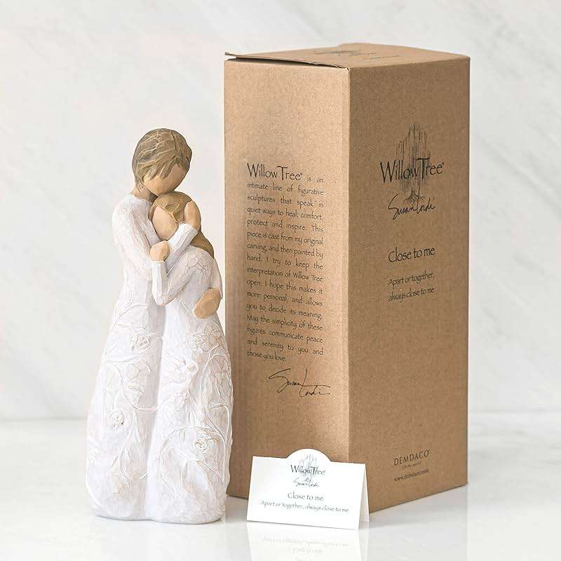 Willow Tree Close to me, Apart or Together, Always Close to me, Expresses Loving Relationships Between Mother and Daughter, Sisters or Friendships, Sculpted Hand-Painted Figure - Image 7